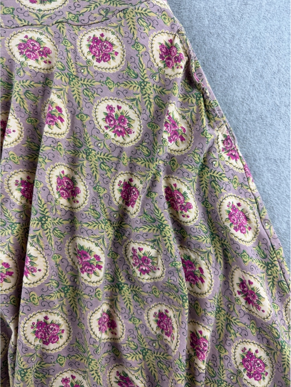 Effie's Heart Romantic Floral Pattern Cotton Blend Dress Size L - Picture 7 of 9